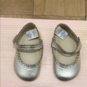 Janie and Jack Gold crib shoes